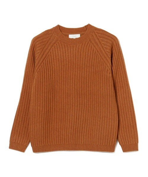 B:MING by BEAMS 3ゲージ ウォッシャブル クルーネックニット