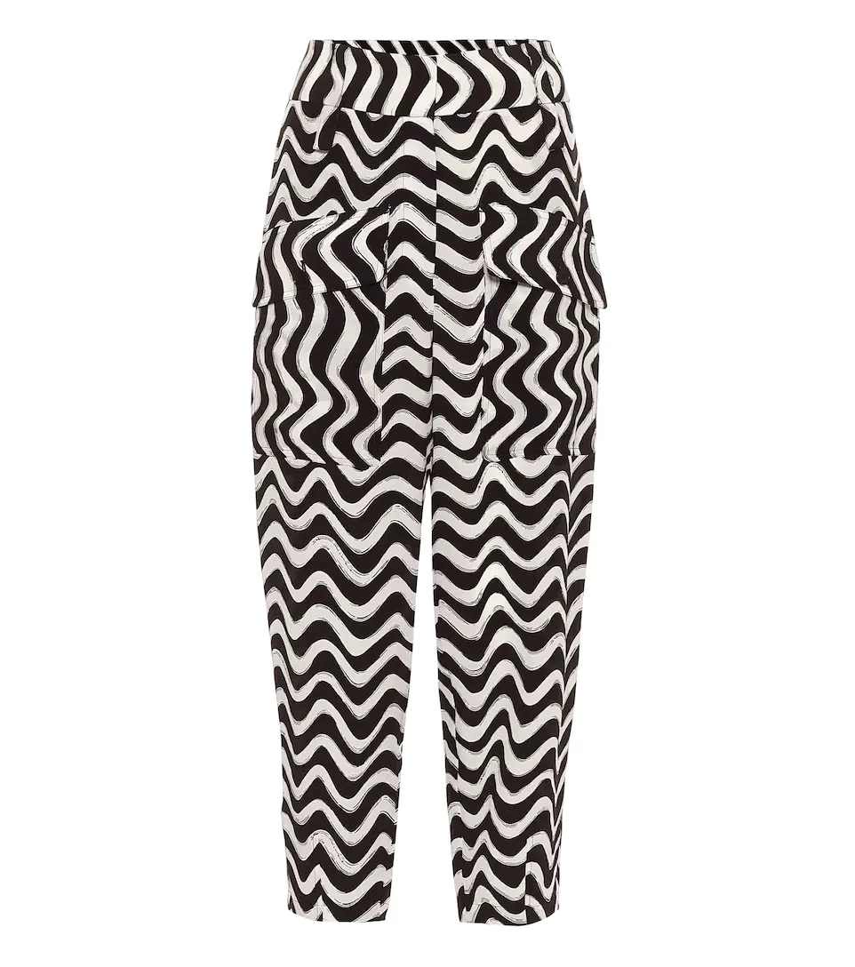 Stella McCartney Printed silk culottes