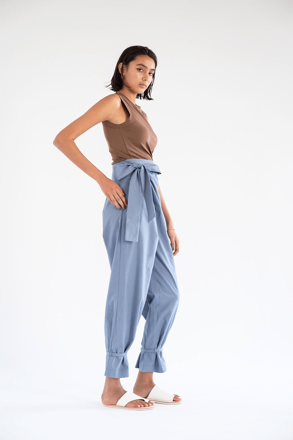 ALEXIA STAM Wrap Wide Pants Blue