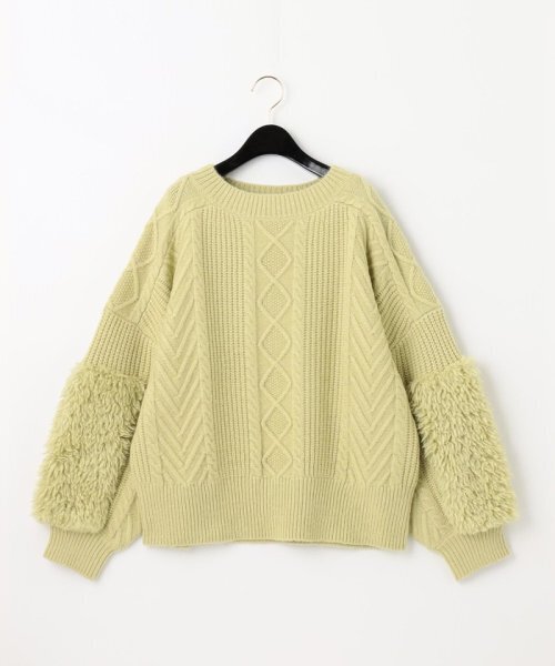 GRACE CONTINENTAL ケーブルファーニットトップ