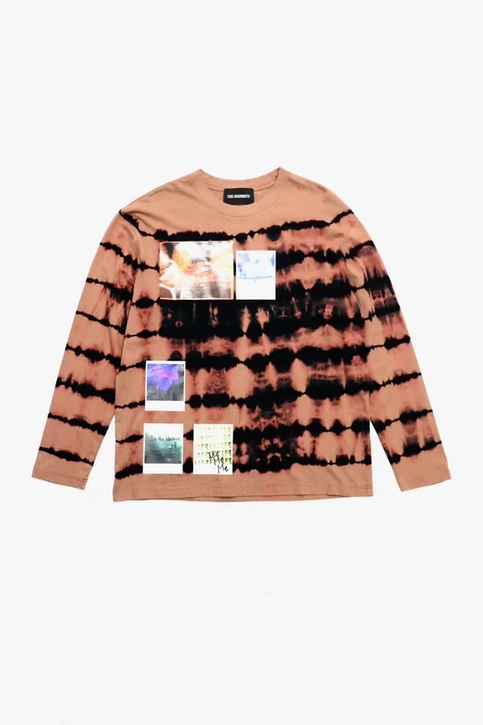 YUKI HASHIMOTO BREACHED LONG SLEEVE T SHIRTS WITH POLAROID