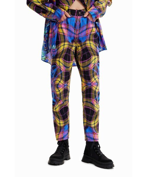 Desigual Maria Escote チェック パンツ PSHICO