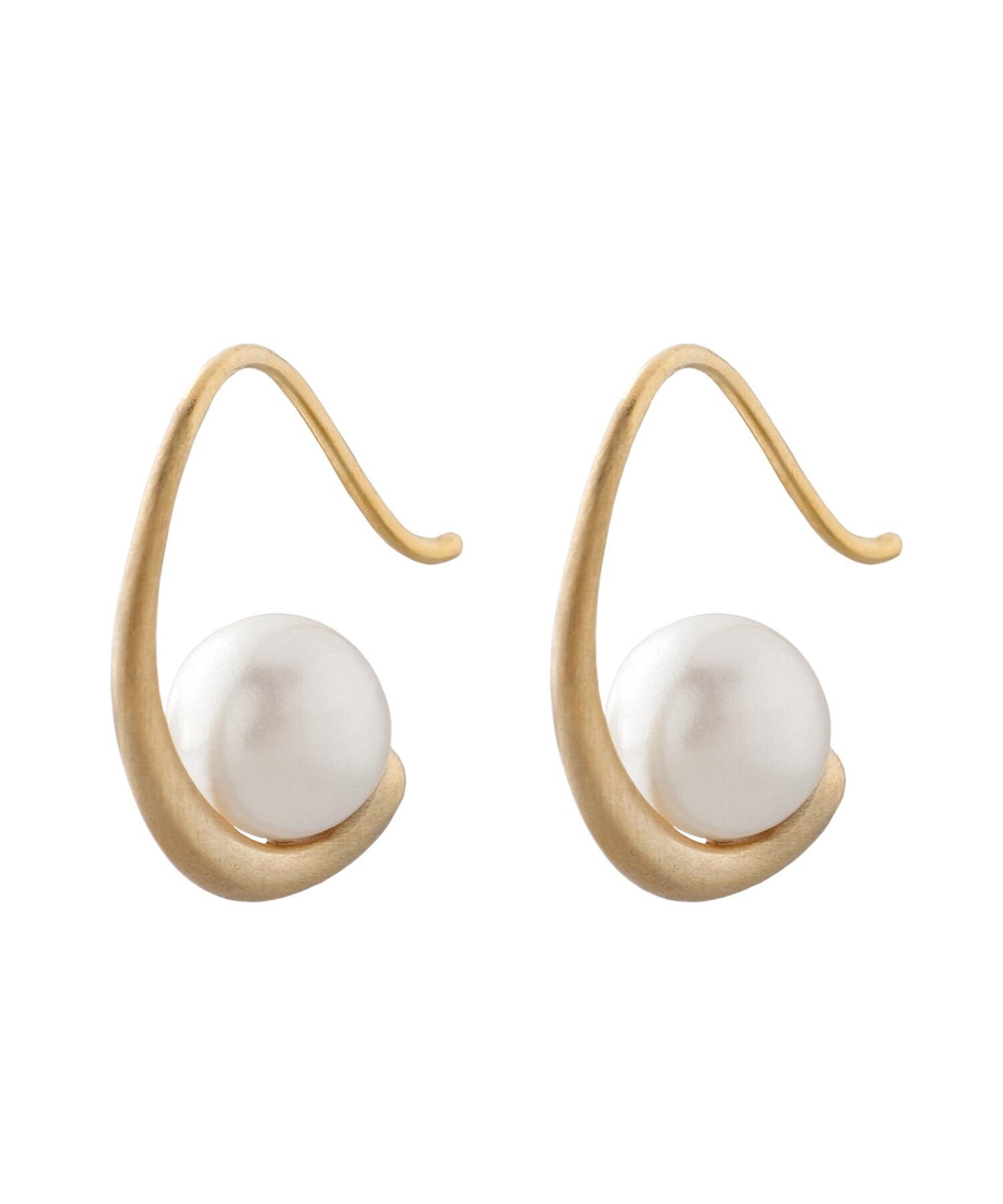 ANEMONE パール×メタルフックピアス