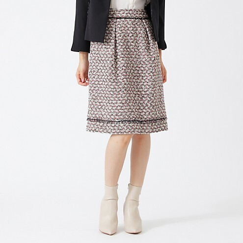 TO BE CHIC クラレンソンファンシーツイード スカート