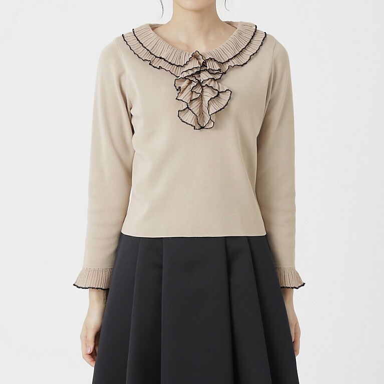 TO BE CHIC レーヨンナイロン ニットプルオーバー