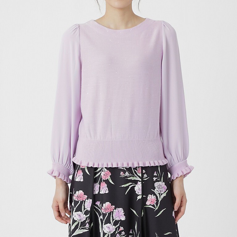 TO BE CHIC スパンコール ニットプルオーバー