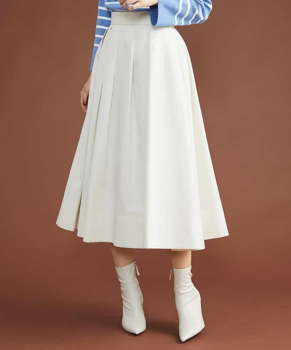 Michel Klein タックフレアスカート