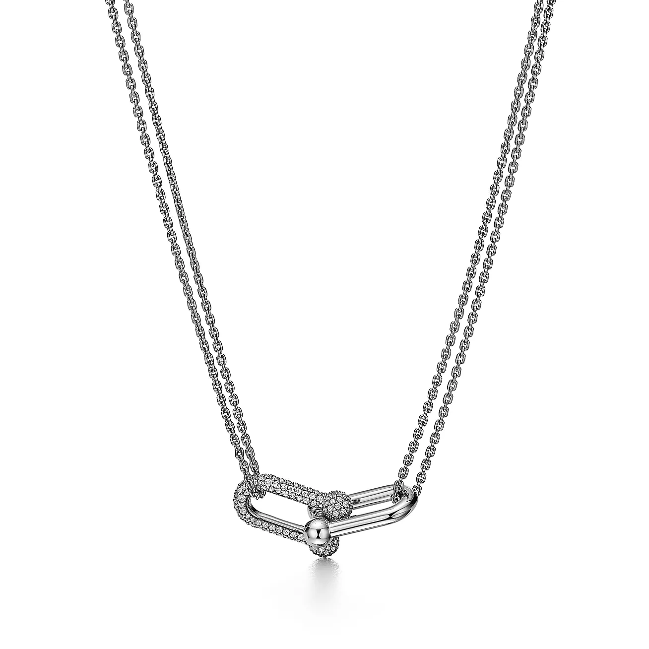Tiffany & Co. ティファニー ハードウェアラージ ダブル リンク ペンダント