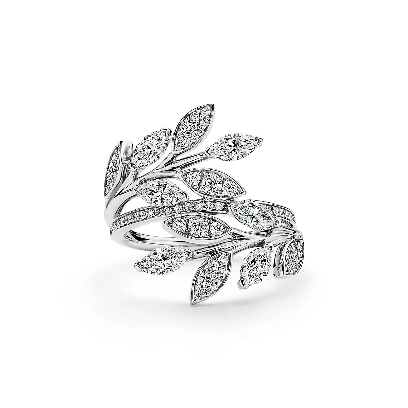 Tiffany & Co. ティファニー ビクトリア™ ダイヤモンド ヴァイン バイパス リング プラチナ