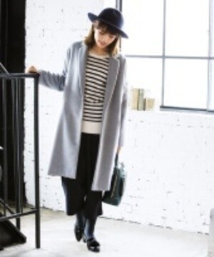 COMME CA ISM ビッグシルエットチェスターコート