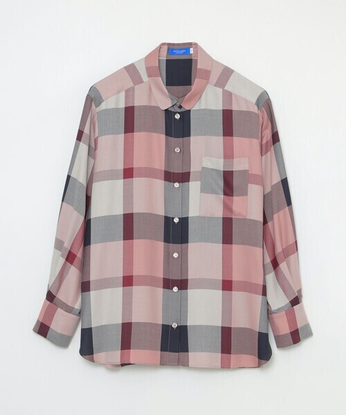 BLUE LABEL CRESTBRIDGE クレストブリッジチェックエアリーツイルブラウス