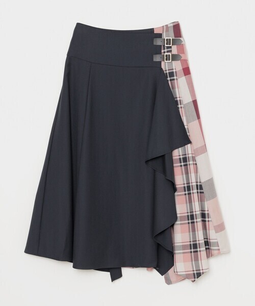 BLUE LABEL CRESTBRIDGE クレストブリッジチェックエアリーツイルスカート