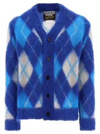 MARNI モヘア　アーガイル　カーディガン