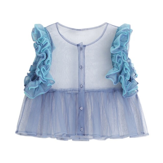 Shelluits シフォンblueのシアートップス