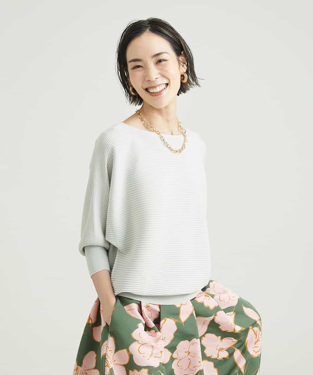 Michel Klein ホールガーメント(R)ドルマンスリーブニット(7分袖)
