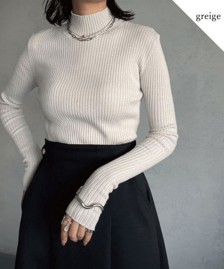 &g’aime Cotton blend rib knit/986-61009