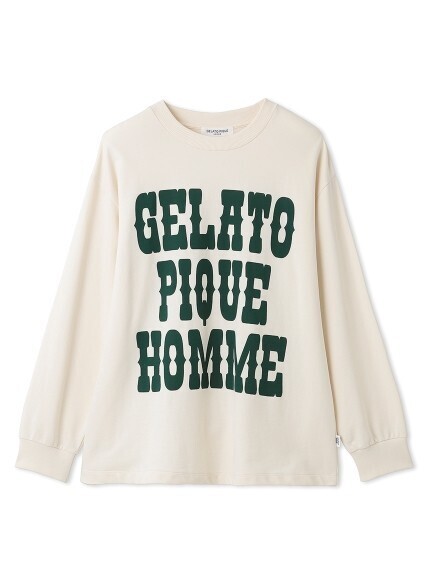 GELATO PIQUE HOMME インレーカレッジロゴロングTシャツ