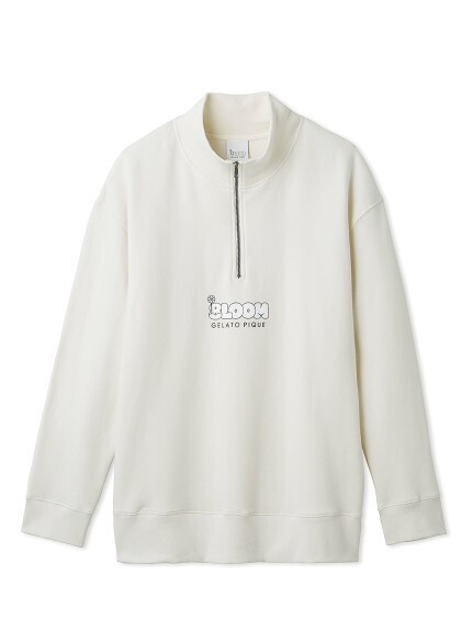 GELATO PIQUE HOMME 8LOOMロゴ裏毛ハーフジッププルオーバー