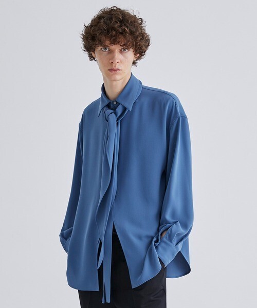 LiNoH DRAPE SCARF SHIRT