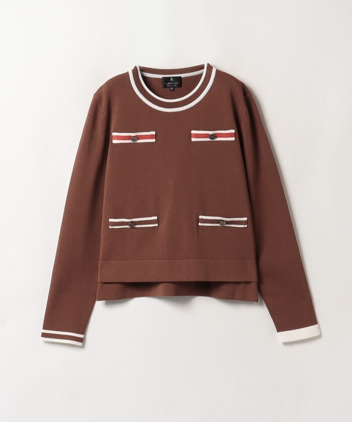 LANVIN COLLECTION グログランテープニットプルオーバー