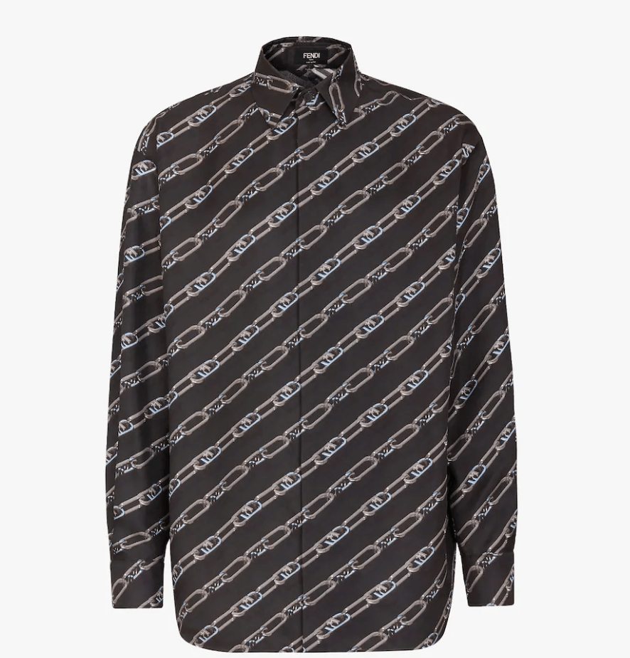 FENDI ブラックシルクシャツ