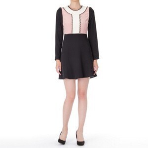 RED VALENTINO カラーブロックコンビワンピース