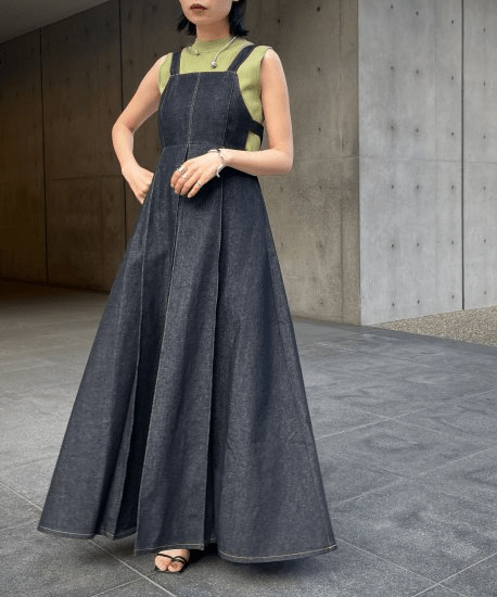 &g’aime Denim stitch dress