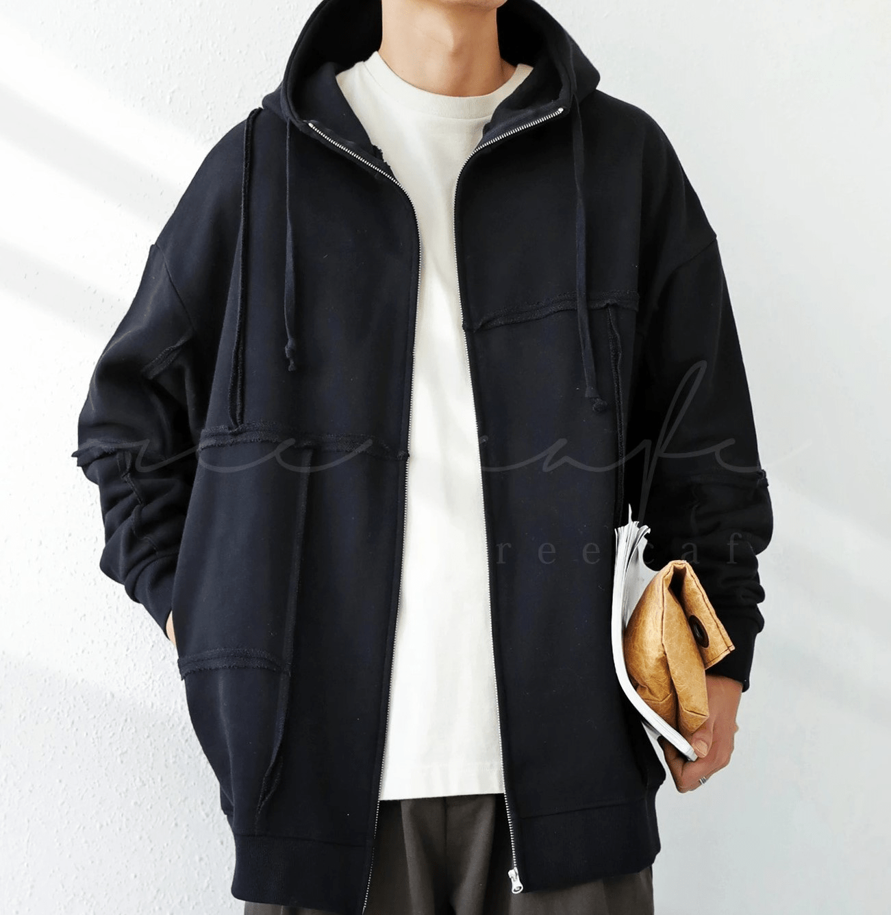 antiqua 切替えZIPパーカー パーカー メンズ トップス ・za-00096