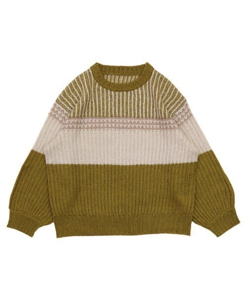 select MOCA 2022 AW ブロックカラー配色ニット