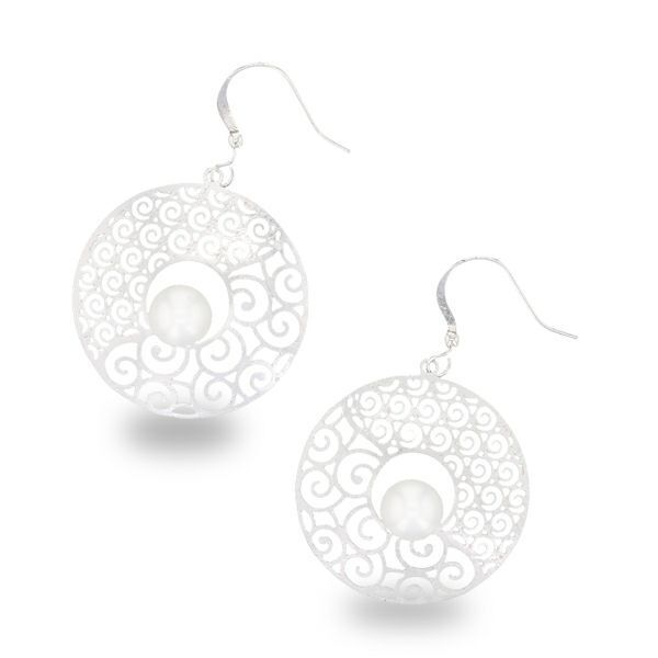 ABISTE 透かしメタル×パールピアス