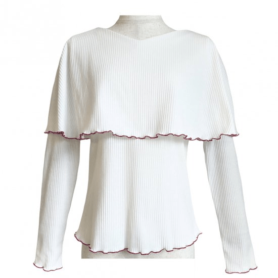 BayBee cape rib tops(white)