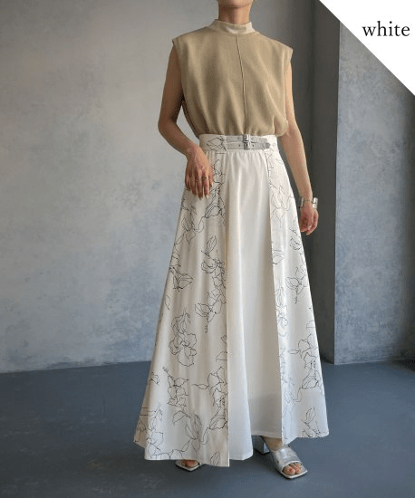 &g’aime Flower flare skirt ( 988-60616 )
