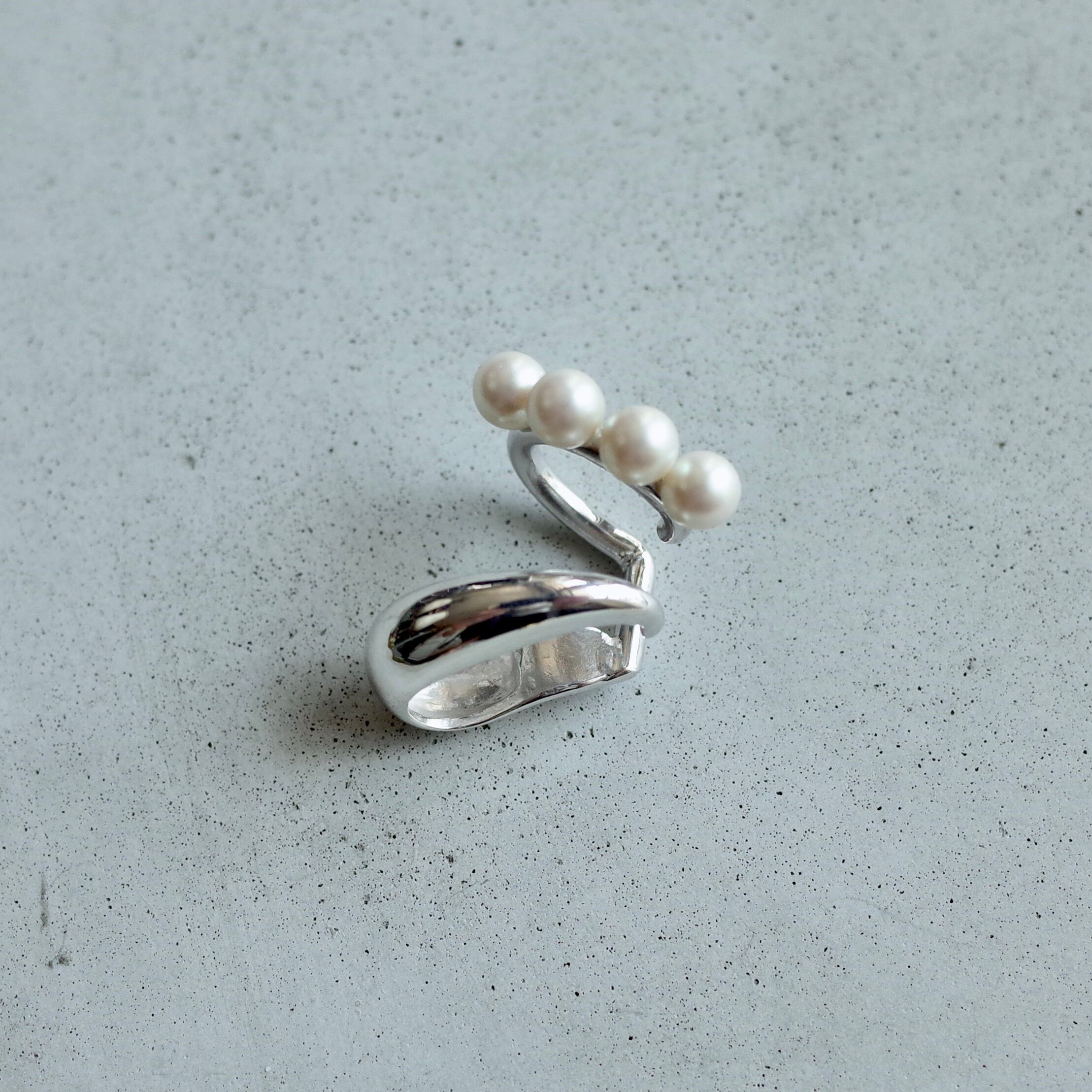 warmth Quad Pearl&Drop EarCuff