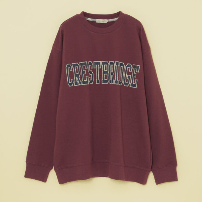 CB CRESTBRIDGE カレッジロゴプリントスウェットシャツ