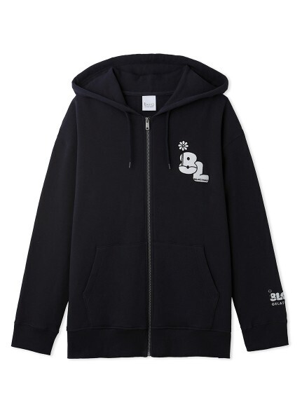 GELATO PIQUE HOMME 8LOOMロゴ裏毛ジップパーカ