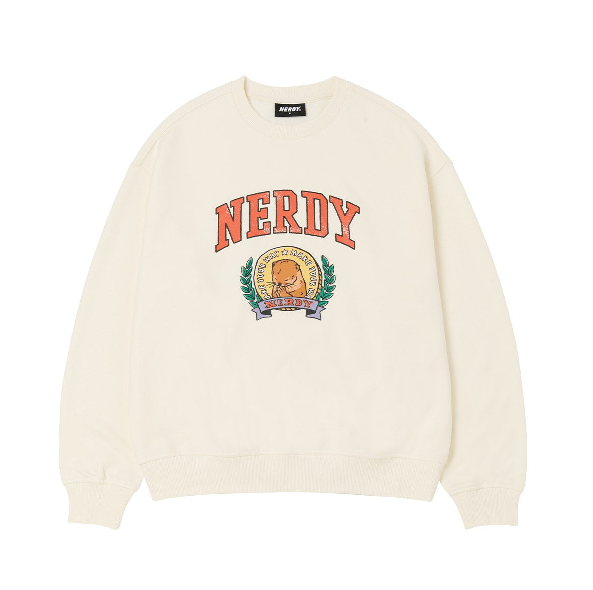 NERDY コインプレイヤースウェットシャツ クリーム