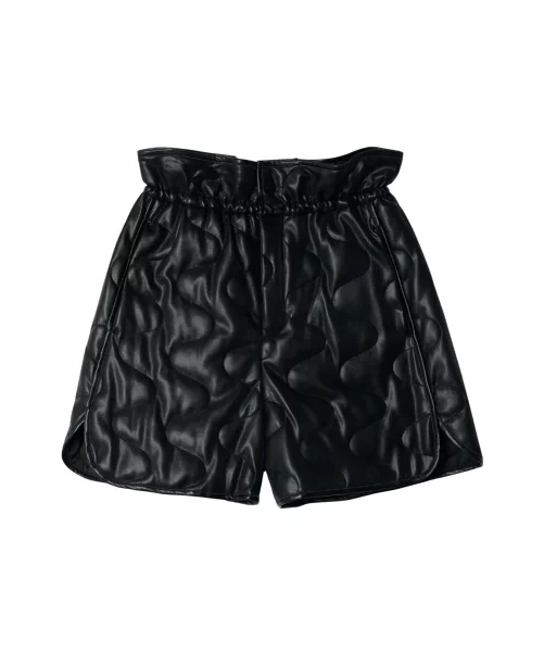 LE CIEL BLEU フェイクレザーキルティングショーツ