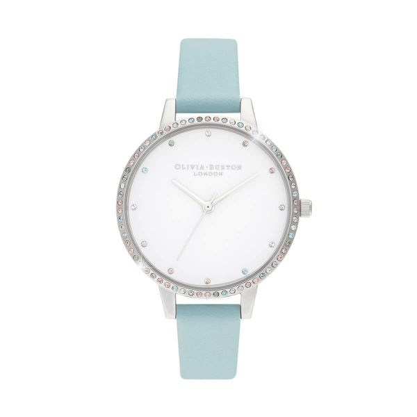 OLIVIA BURTON Rainbow - Rainbow Bezel, Turquise & Silver 34mm