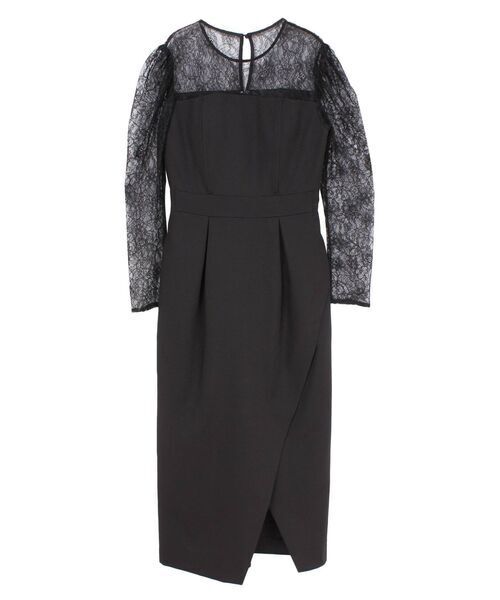 LagunaMoon LADYスリーブレースカッティングドレス