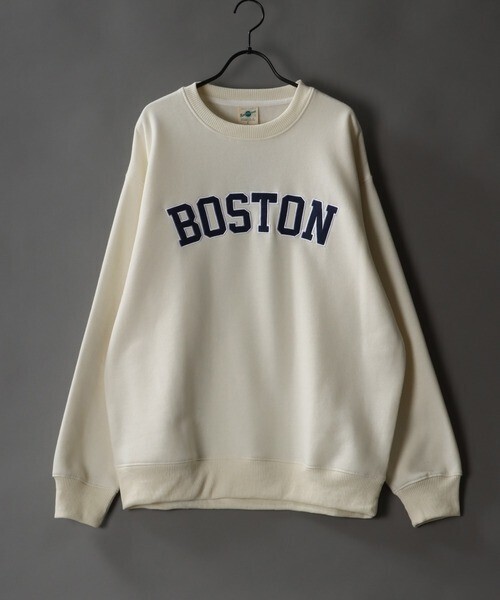 SITRY patch logo sweat shirt/裏起毛 ワッペン ロゴ スウェットシャツ