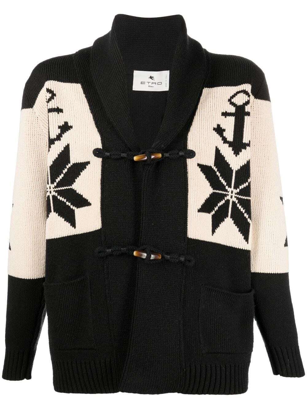 ETRO バイカラー カーディガン
