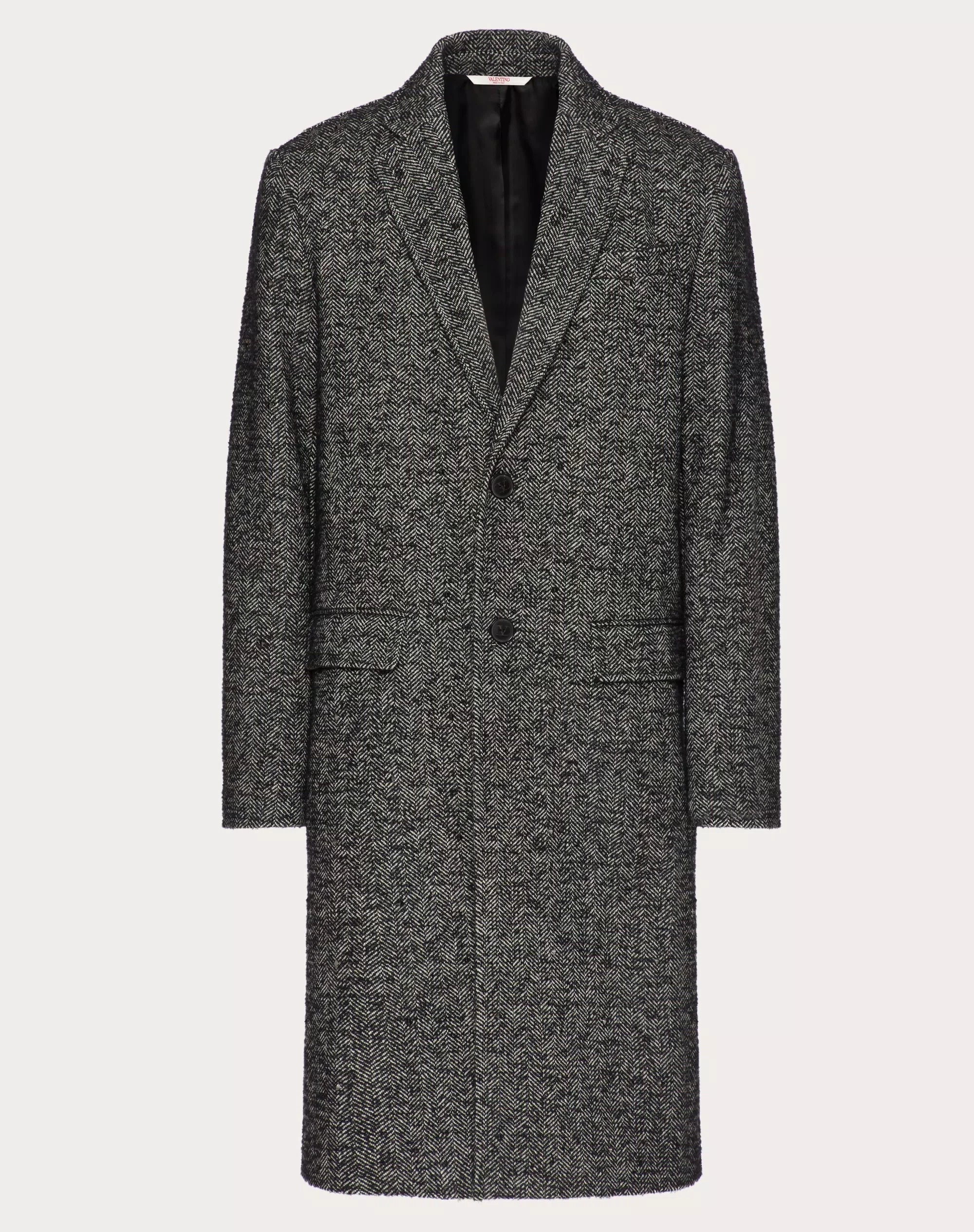 VALENTINO ロックスタッズ スパイク ウールツイードコート