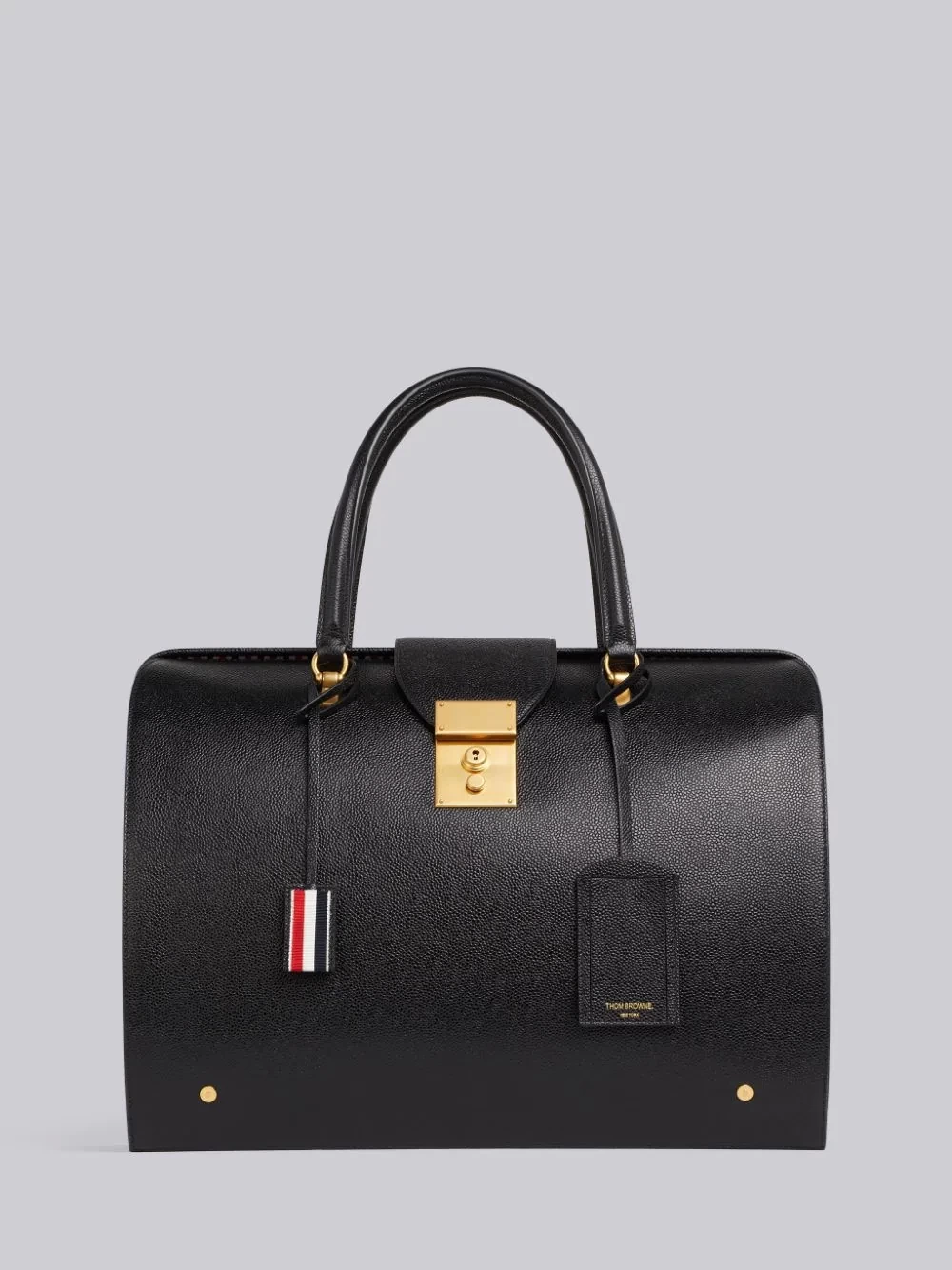 THOM BROWNE. NEW YORK MR. THOM バッグ ブラック ぺブルグレインレザー