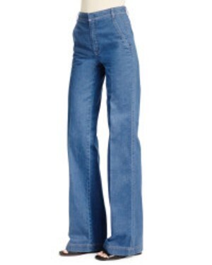 Stella McCartney Blue High-waist Flare-leg Denim Pants