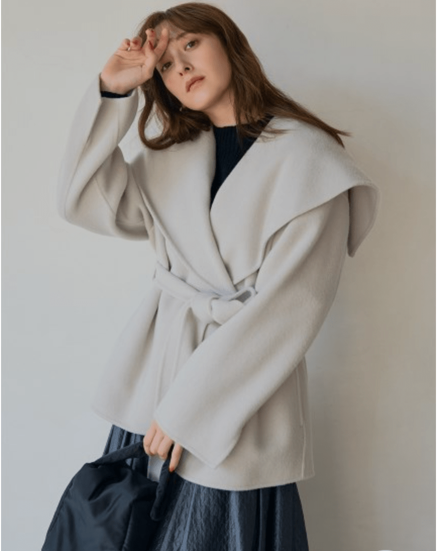 FRAY I.D ショールカラーショートリバーコート