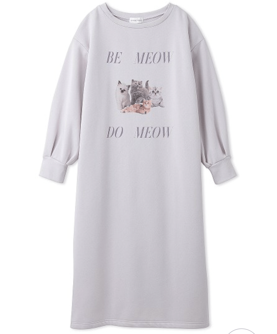SNIDEL HOME CATスウェットワンピース