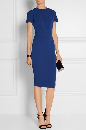 Victoria Beckham Silk and wool-blend crepe dress