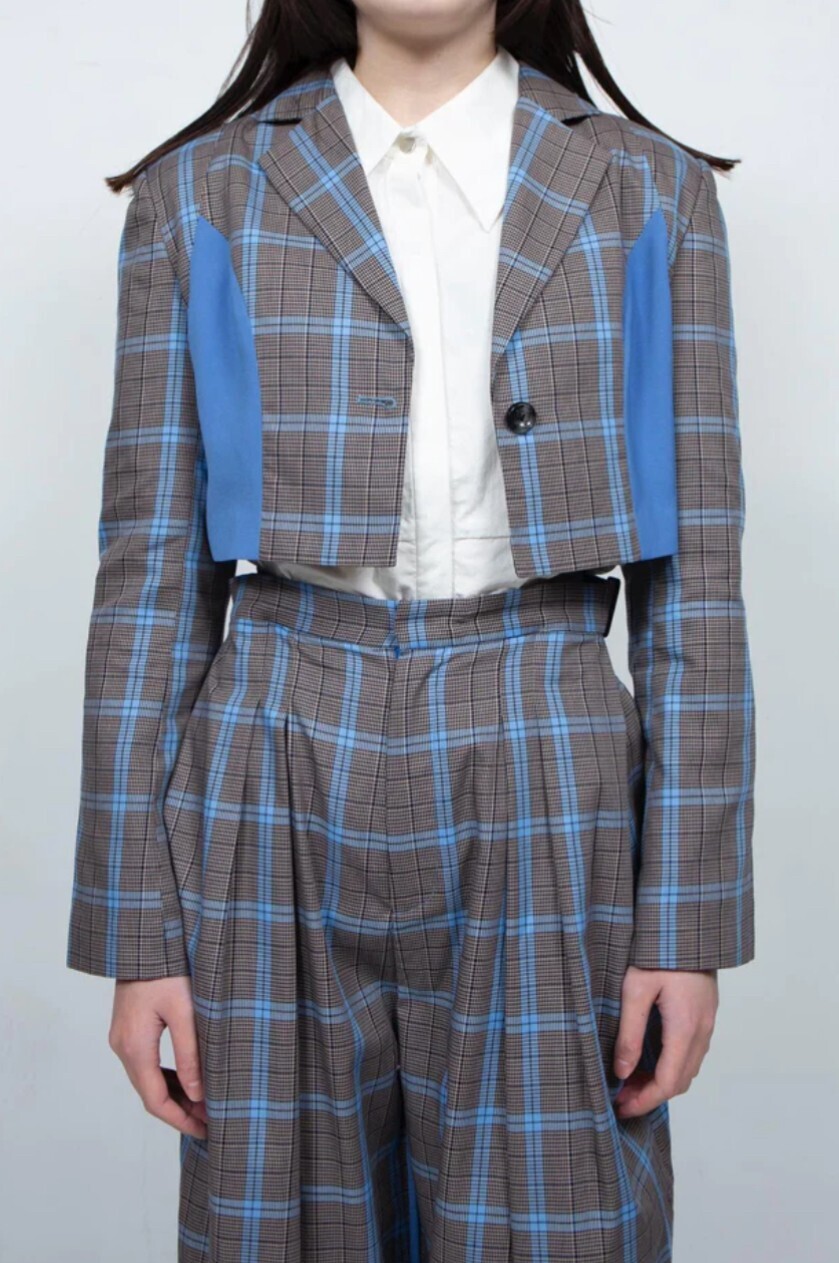 TEKI Check short jacket