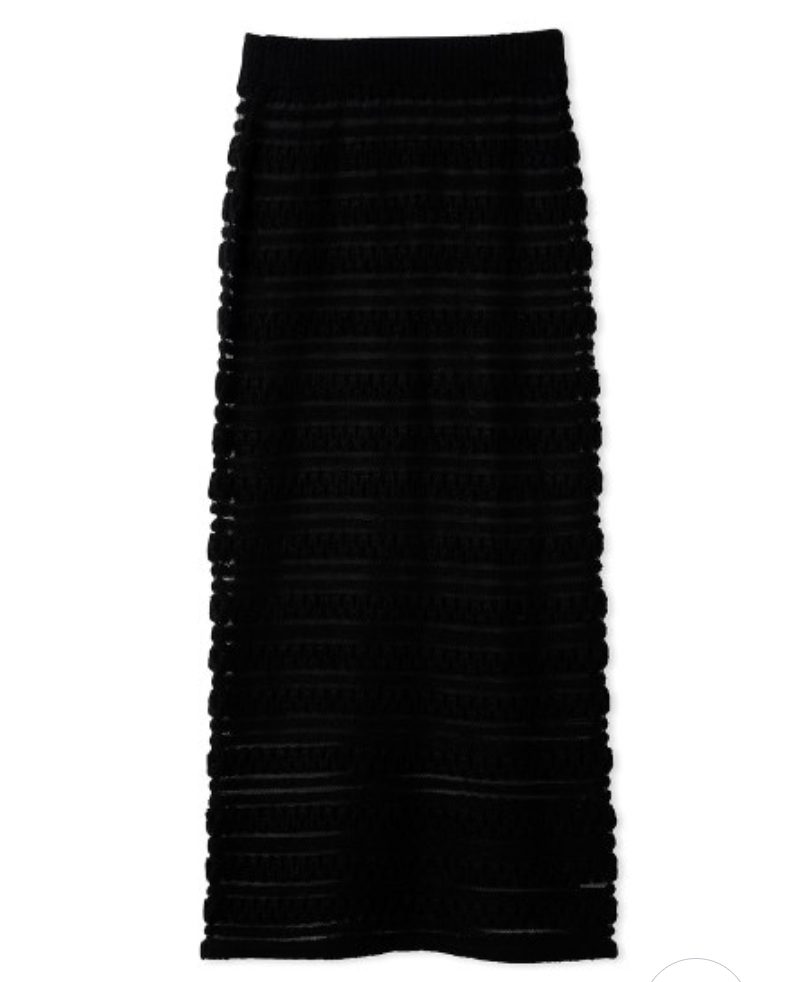 Lily Brown シアーボーダーニットスカート