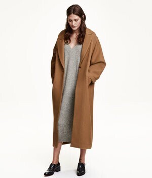 H&M Wool-blend Twill Coat